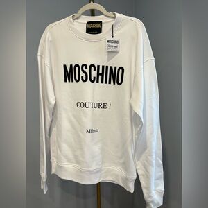 NWT Moschino Couture! White Logo Sweatshirt